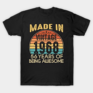 T4691968 Vintage 1968 56 Years Old Being Awesome T-Shirt